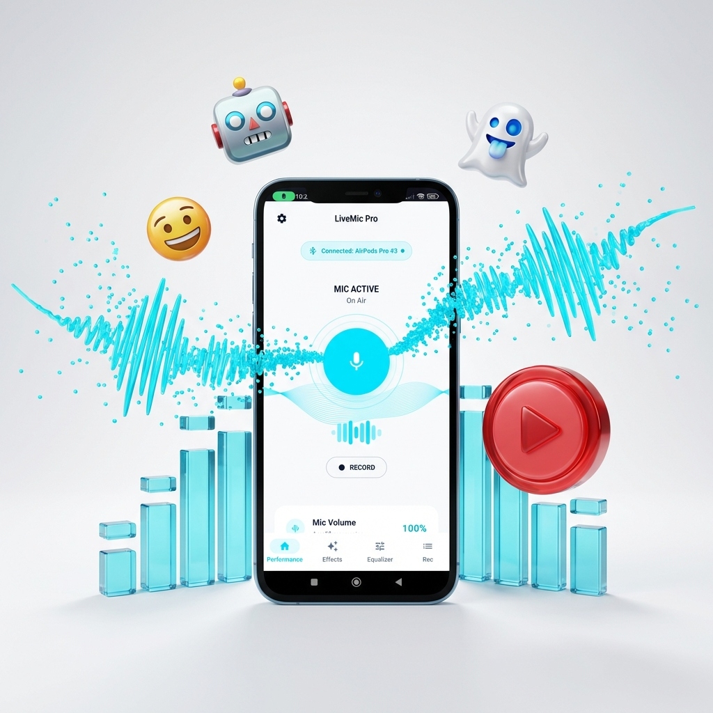 LiveMic Pro App Interface